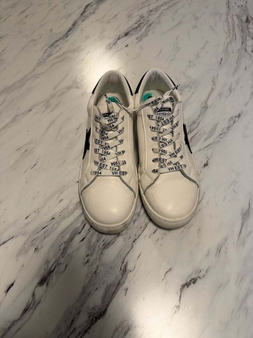 Vintage Havana White Black Star Low Top Sneakers Size 8 - Picture 3 of 5